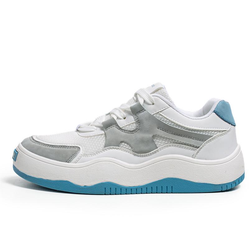 

Весна 2025 года, новая обувь на толстой подошве, белые туфли на плоской подошве с волнистой подошвой, универсальная повседневная спортивная обувь 41 синий