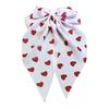Women Hairpin Bow Shape Ribbon Heart-Shaped Pattern Hair Clip Spring Clip Back Head Hair Accessories Wedding Gift