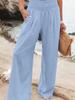 Cross2026 Women's Comfortable Cotton Linen Mid-Waist Long Pants - Casual Spring European American Style