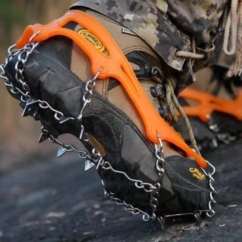 Outdoor Winter Hiking Climbing Snow Spikes Crampons Cleats Chain Claws Grips Boots Cover Ice Gripper Spike for Shoes Anti Slip