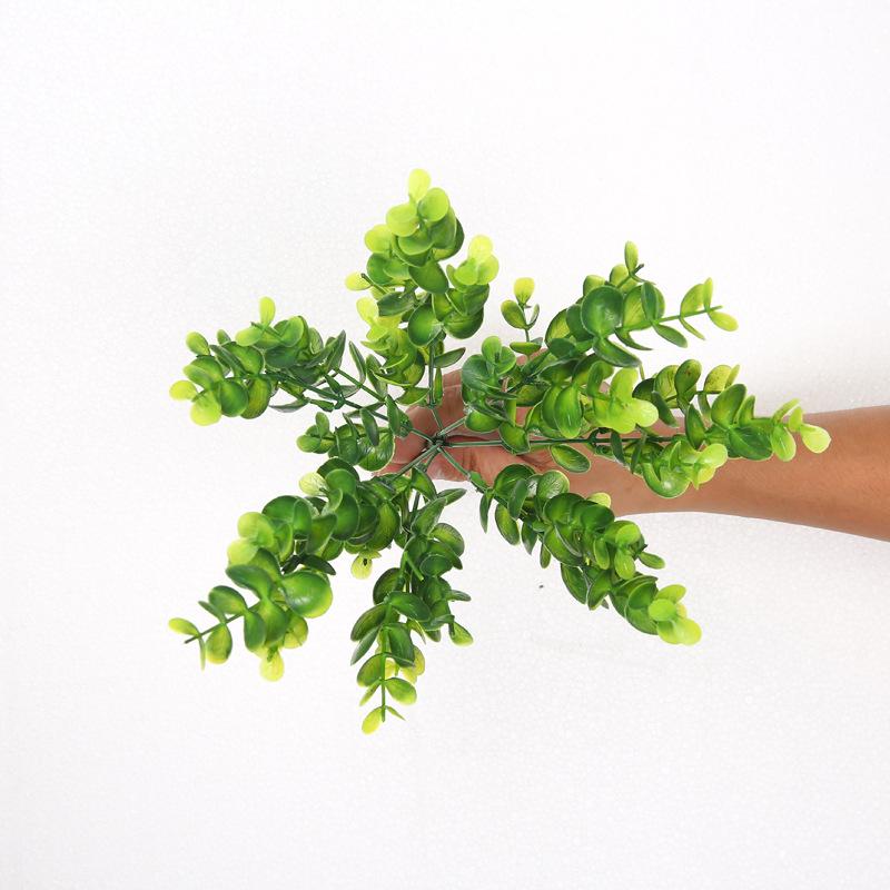 7 Forks 35 Eucalyptus Roses, Simulated Flower Money Leaf Plastic Lotus, Wedding Gardening Decorative Fake Flower