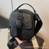 Vertical waterproof trendy brand sports fashion versatile commuter crossbody bag solid color 2025 new casual small bag shoulder bag