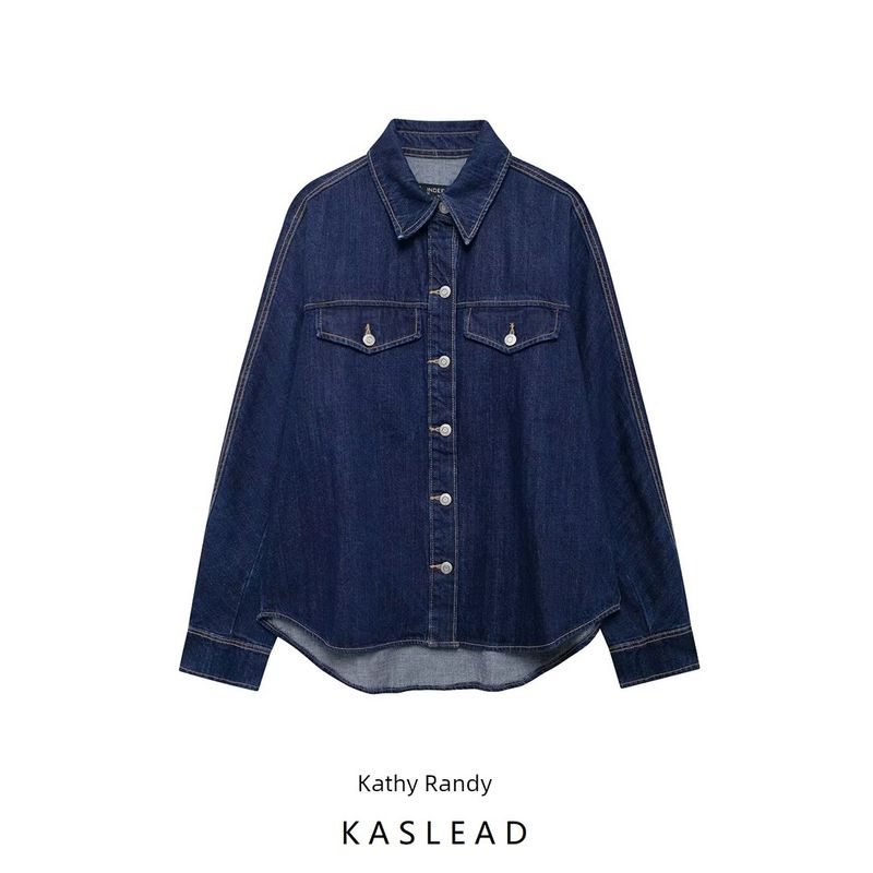 Kaslead New Arrival Women's Clothing Fashion Style Stylish Simple and Versatile Denim Shirt Jacket 0250270