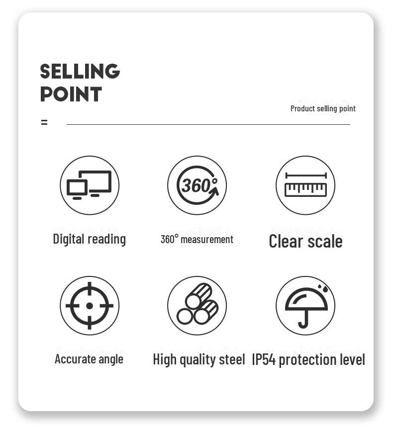 Green Forest High-Precision Multifunctional Digital Protractor and Woodworking Angle Ruler