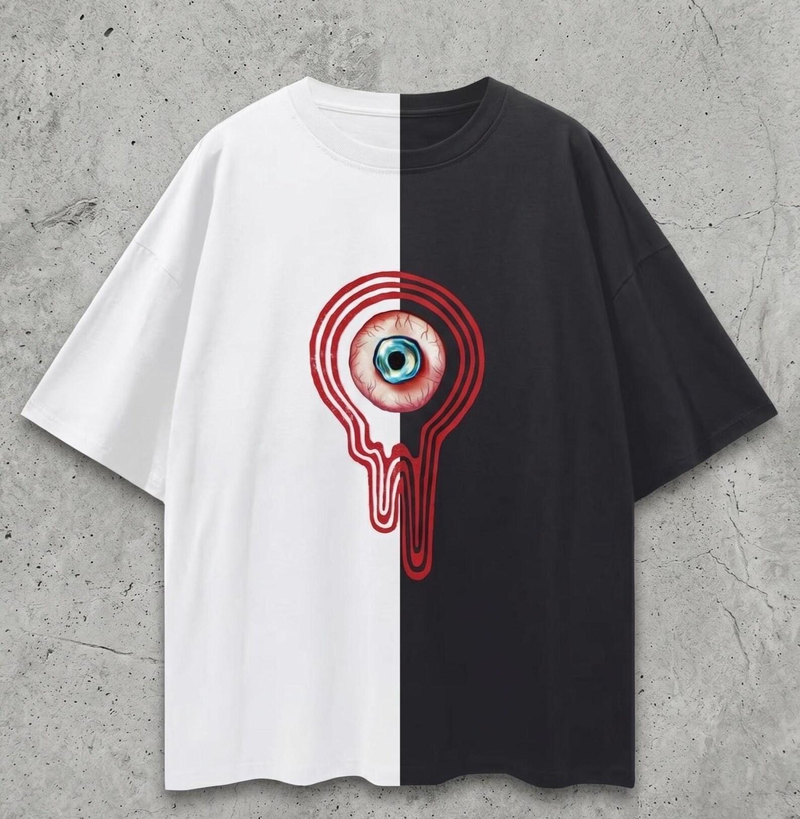 Mouthwashing Surreal Eye Graphic Tee, Vintage Distressed Unisex Cotton Oversized T-Shirt, Niche Graphic Shirt 4XL