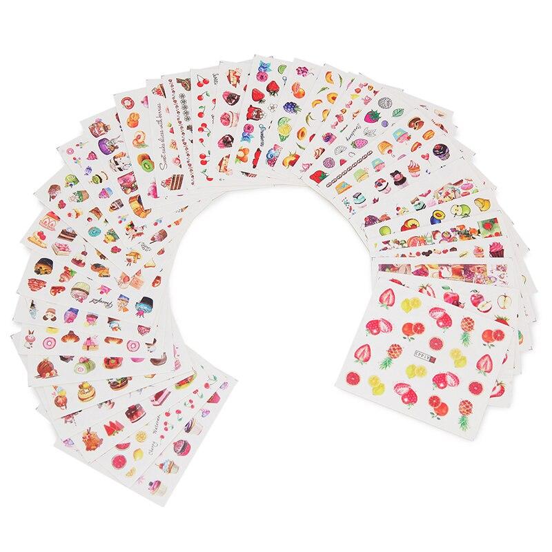 36pcs Water Transfer Nail Art Sticker Decal Dessert Fruit Nail Decoration