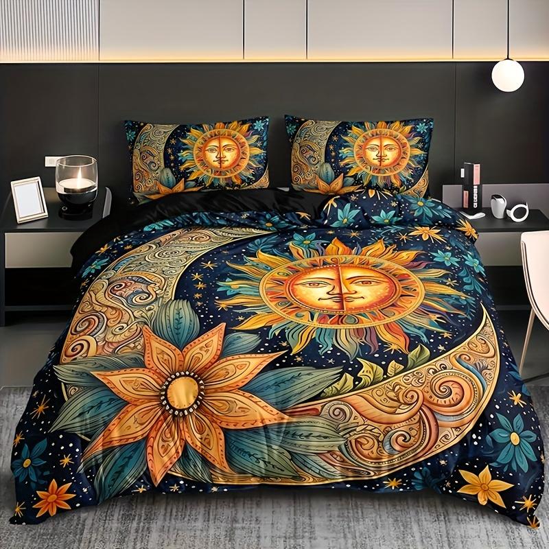 

Sun And Moon Bedding Set 3D Printing 2-3 Piece Set (No Core) Suitable for Bedroom Duvet Cover Set Gift Home Decor Textile Eusingle 135x200cm