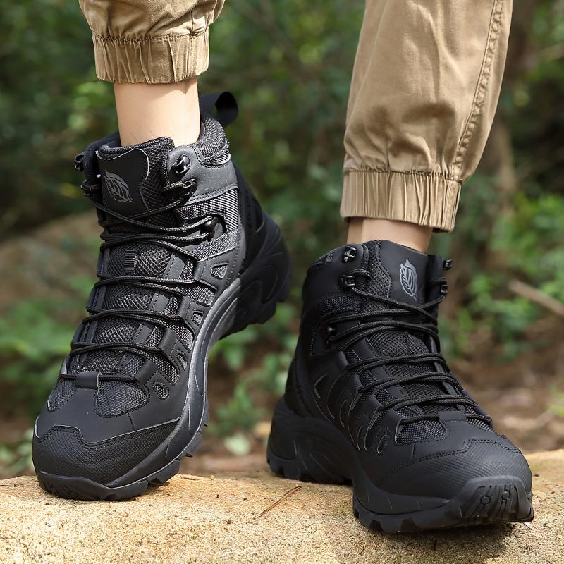 Fashion New Large Size Men's Thick Sole Fashion Hiking Boots Outdoor Sports Thick Sole Comfortable Anti-slip Wear Men's Outdoor Boots