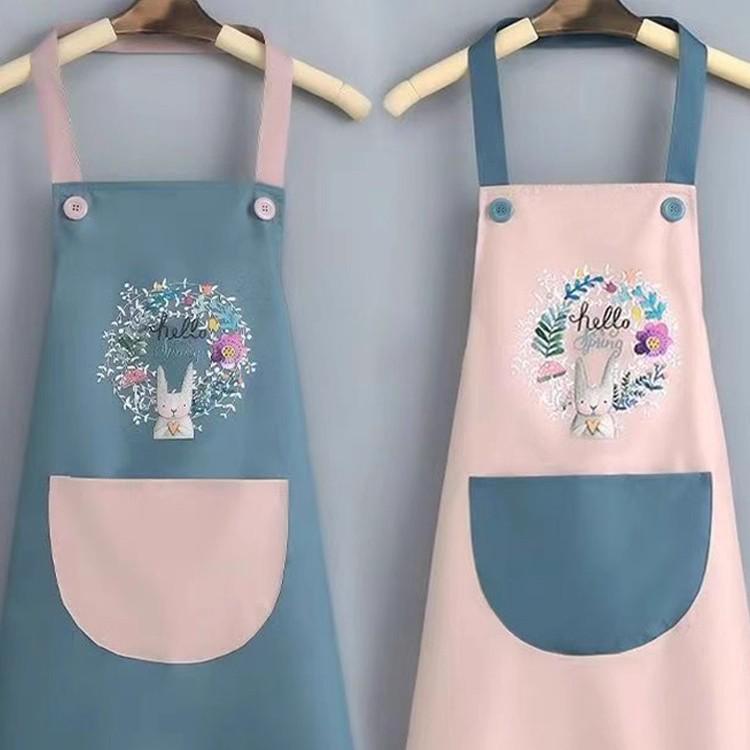 High-Quality Waterproof PVC Apron – Summer Thin Style, Hand-Wipable, Cute & Fashionable Halter Neck Design