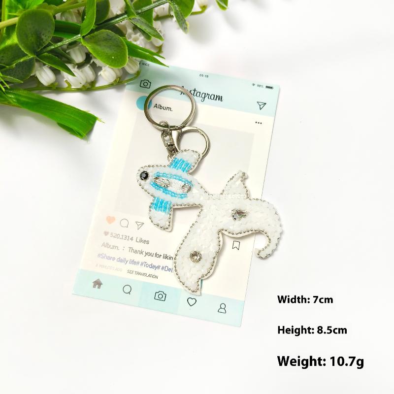 Rhinestone Beaded Bag Pendant Cute Handmade Beaded Keychain Creative Starfish Shell Dolphin Turtle Bag Accessories Diy Pendant