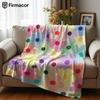 Pastel Daisy Ultra Soft Sherpa Fleece Blanket Fluffy Warm Halloween Cozy Throw for Sofa Couch Bedroom Gift All Season