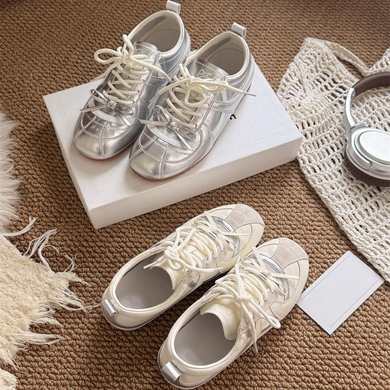 Inner height increase German training shoes women's 2025 autumn new ballet Mary Jane shoes cowhide lightweight versatile sports and leisure shoes