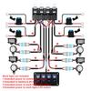 12V 16AWG 4-Gang LED Light Bar Wiring Harness Kit 720W Relay Fuse