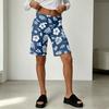 Women's High Waist Wide Leg Shorts Casual Summer Vacation Floral Print Loose Fit Comfortable Beachwear