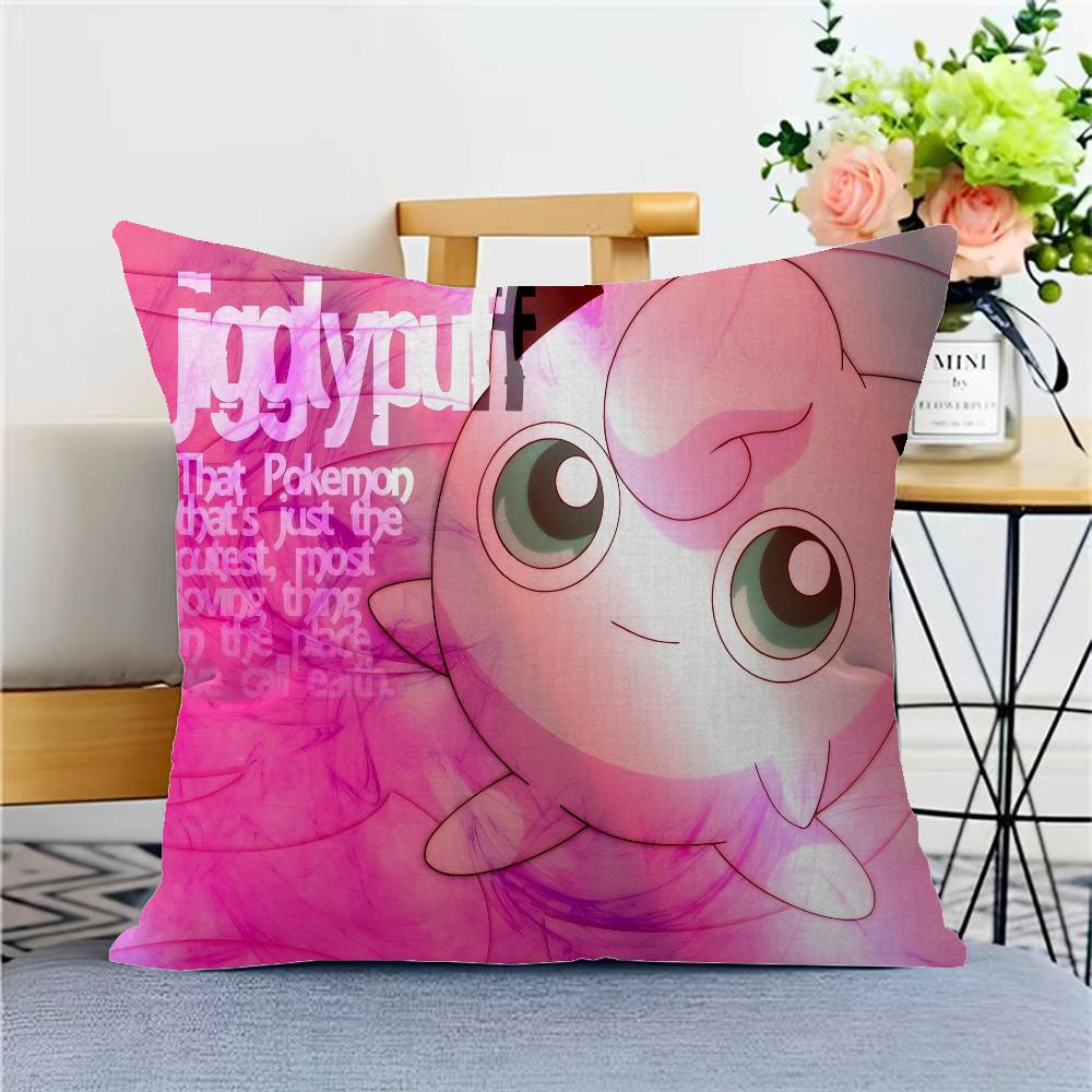 P-pokemon Jigglypuff Pillow Gifts Home Office Furnishings Bedroom Sofa Car Cushion Cover Case 45x45cm