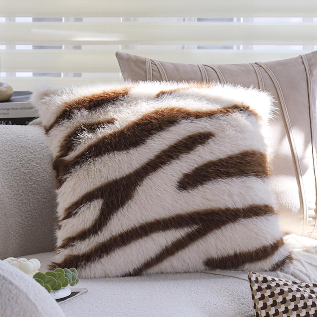 Second-hand Coffee Color Pillow Case, Light Luxury and High-end Living Room Sofa Cushion Pillow Case, Sofa Rectangular Pillow