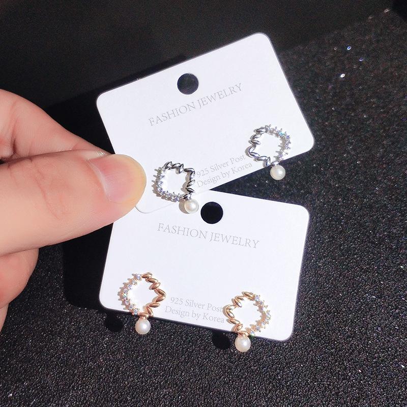 High End Small Pearl Earrings for Women Sterling Silver Simple and Versatile Temperament Earrings for New Style and Fresh Earrings