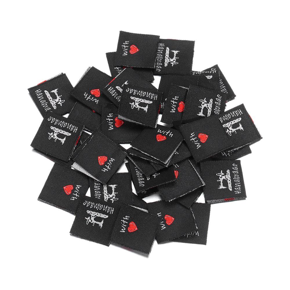 50PCS DIY Woven Supplies Knitting Wool Ball Clothes Labels Garment  Accessories Handmade With Love Clothing Tags