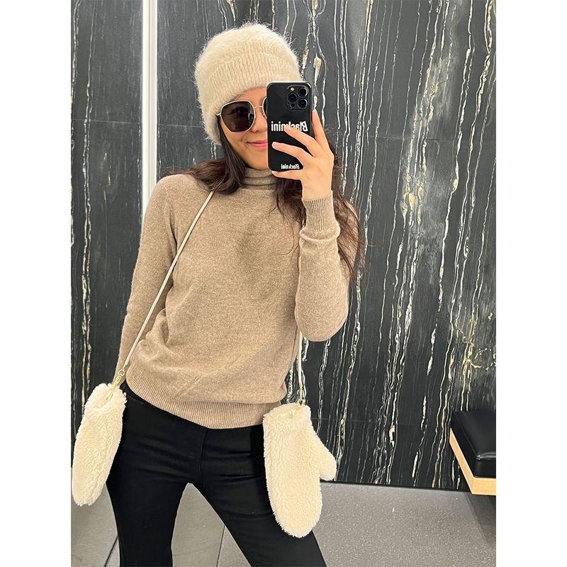 

Blacknini Seamless Primary Color Turtleneck Bottoming Shirt (Two Colors) CAMEL S