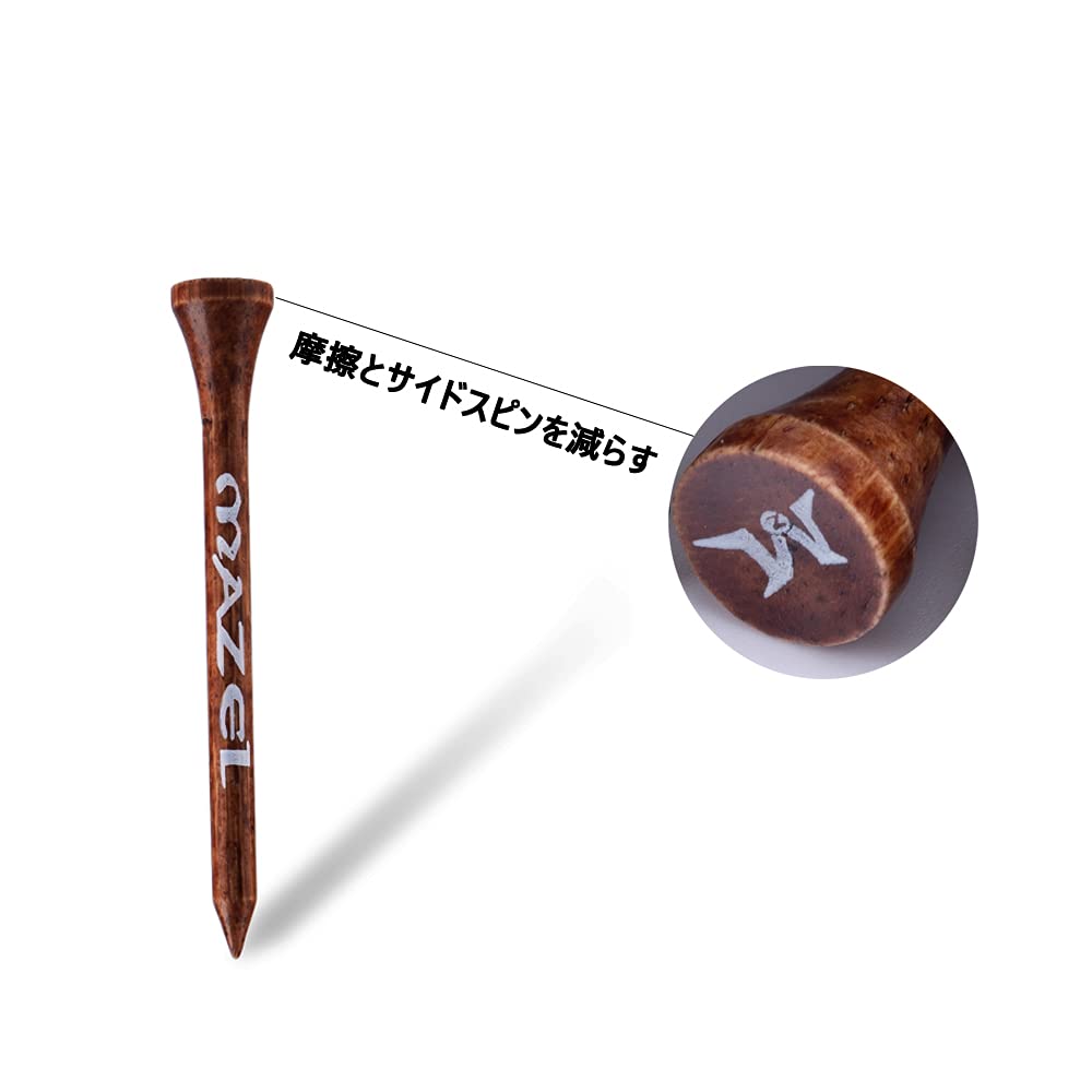 MAZEL Golf Tee Holz Tee Langes Tee 70mm/83mm (50 Stück