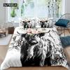Highland Cow Duvet Cover King Sunflower Black Cattle Bedding Set Microfiber Farm Animal Cow Western Farmhouse Cattle Quilt Cover