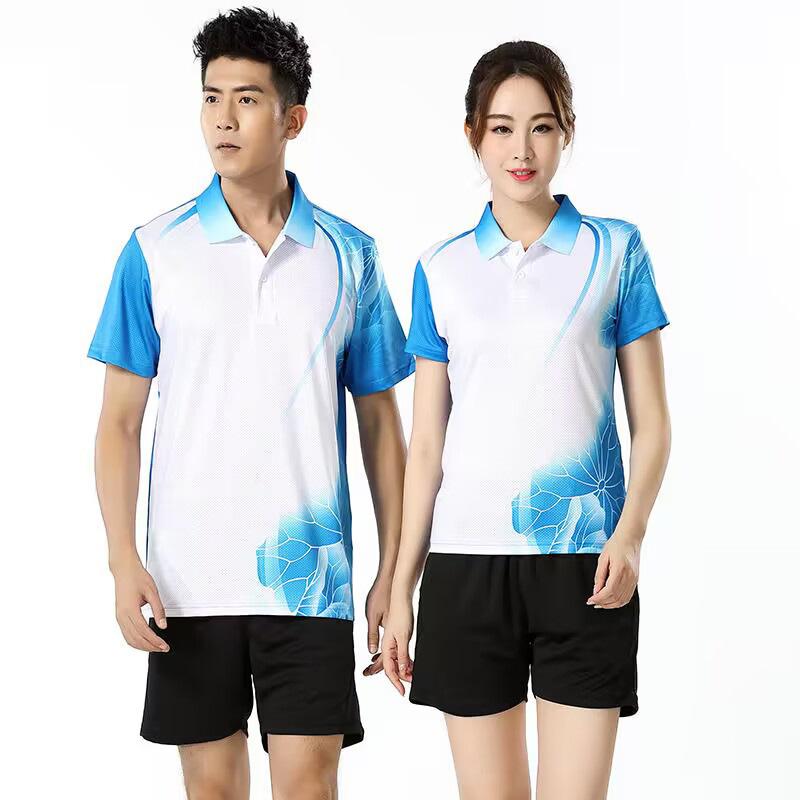 Football Training Clothing Manufacturers Wholesale Summer Running Sports Breathable Quick Drying Game Badminton Clothing Set Men's and Women's Table 