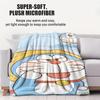 Mischievous Doraemon Theme Print Pattern Flannel Blanket Soft Multifunctional Decortive Blanket Universal Throw Blanket Fan Gift