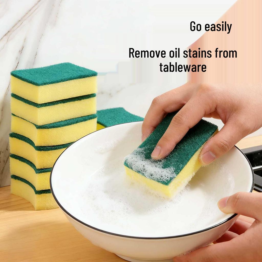 Double-Sided Nano Dishwashing Sponge & Scrubber