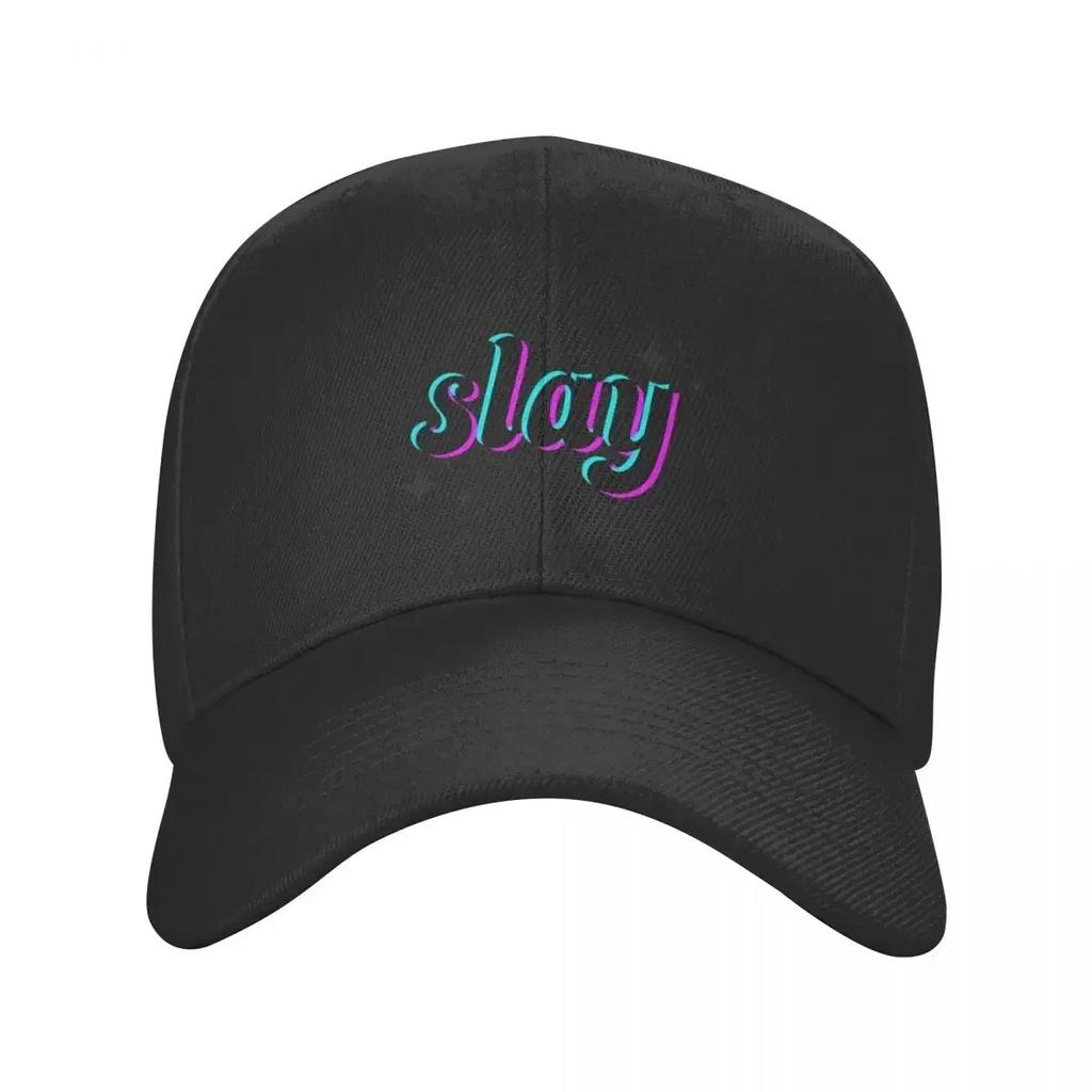 funny trendy word slay Baseball Cap Hat Unisex For The Sun Beach Bag Brand Unisex cap GirlS Hats Unisexs