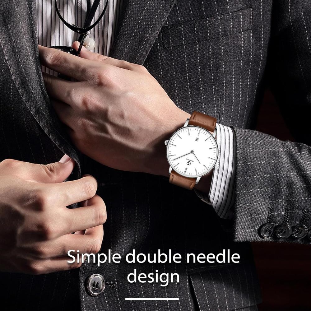 Ben NeviS Men S minimaliSt Analog Watch Brown White 32 x8S