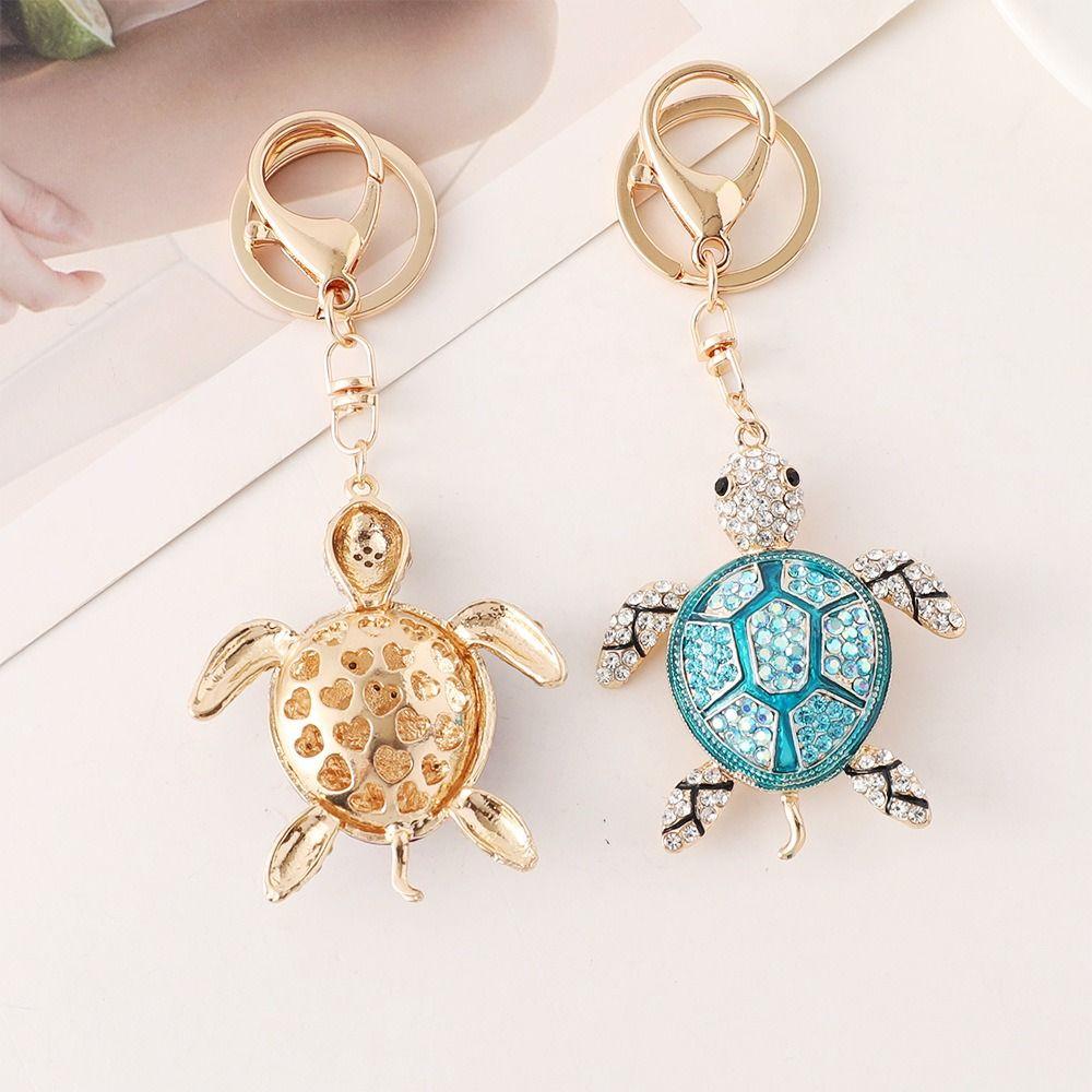 Good Fortune Turtle Keychain Colorful Hanging Pendant Exquisite Key Ring Holder  Car Key Pendant