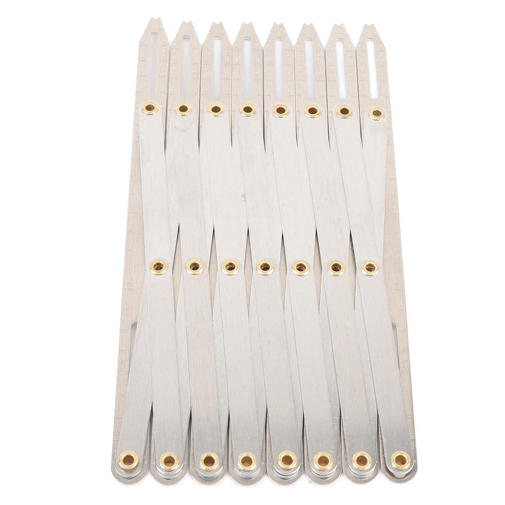 6,3 Zoll Erweiterbarer Aluminium Nähmaß Gleichabstandsteiler Erweiterbares Nähwerkzeug für Knöpfe Falten