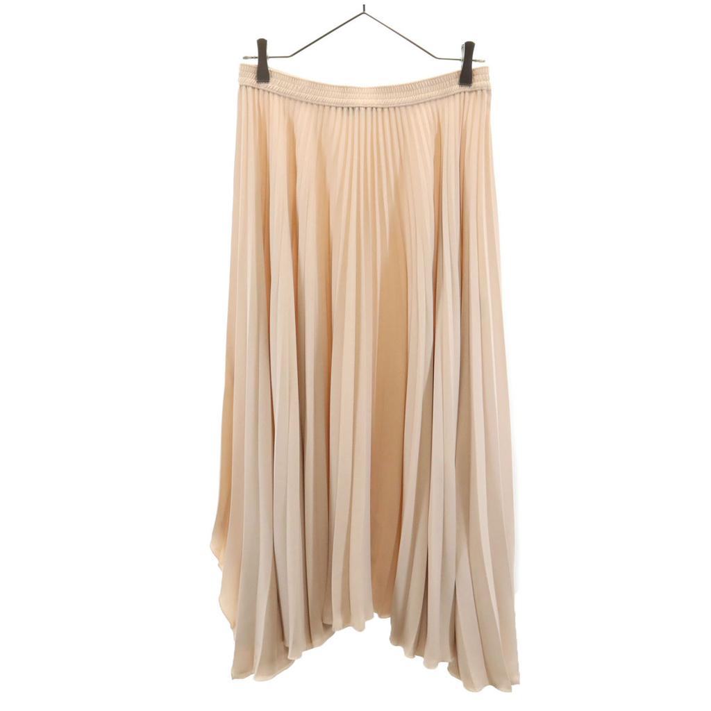 theory made in Japan Long length Pleated skirt S pink beige Waist rubber Women Used