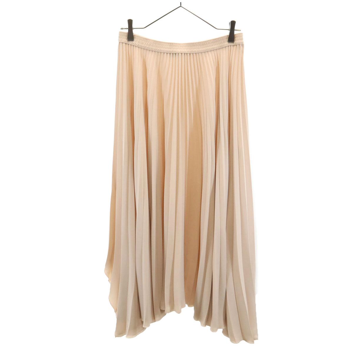 

theory made in Japan Long length Pleated skirt S pink beige Waist rubber Women Used