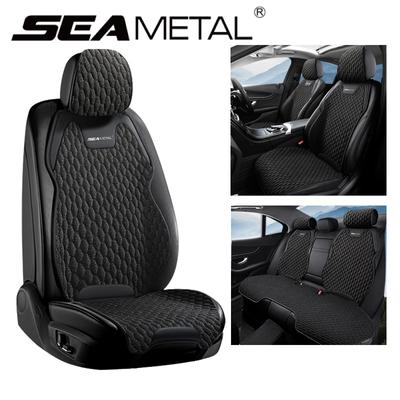 Κάλυμμα Καθίσματος Αυτοκινήτου Λινού Μπροστινό/ Πίσω Μαξιλάρι από Λινό Ύφασμα Αναπνέον Προστατευτικό Πατάκι Παγκόσμιο για τα Περισσότερα Φορτηγά SUV Βαν