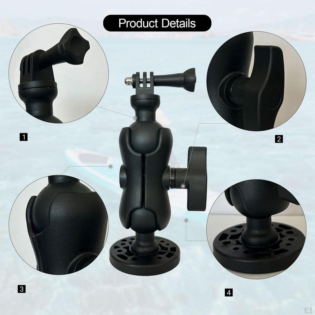 Kayak Camera Mount Action cam Holder Sturdy Sports Bracket Adjustable for Canoe Watercraft