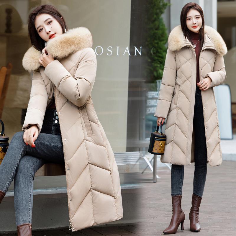 2025 Women's Down Cotton Coat Long Cotton-padded Coat Large Size Thick Winter New Cotton-padded Coat