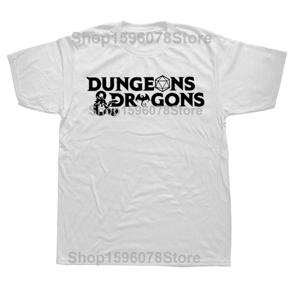 Summer Dungeon And Dragon Game Fans Men Women's T Shirt Outfits Vintage Tee Shirt T-Shirts 100% Cotton Printed Clothing