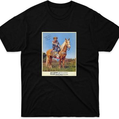 Mens Womens Tshirt Roy Rogers Shirts for Men Women Mon White Graphic