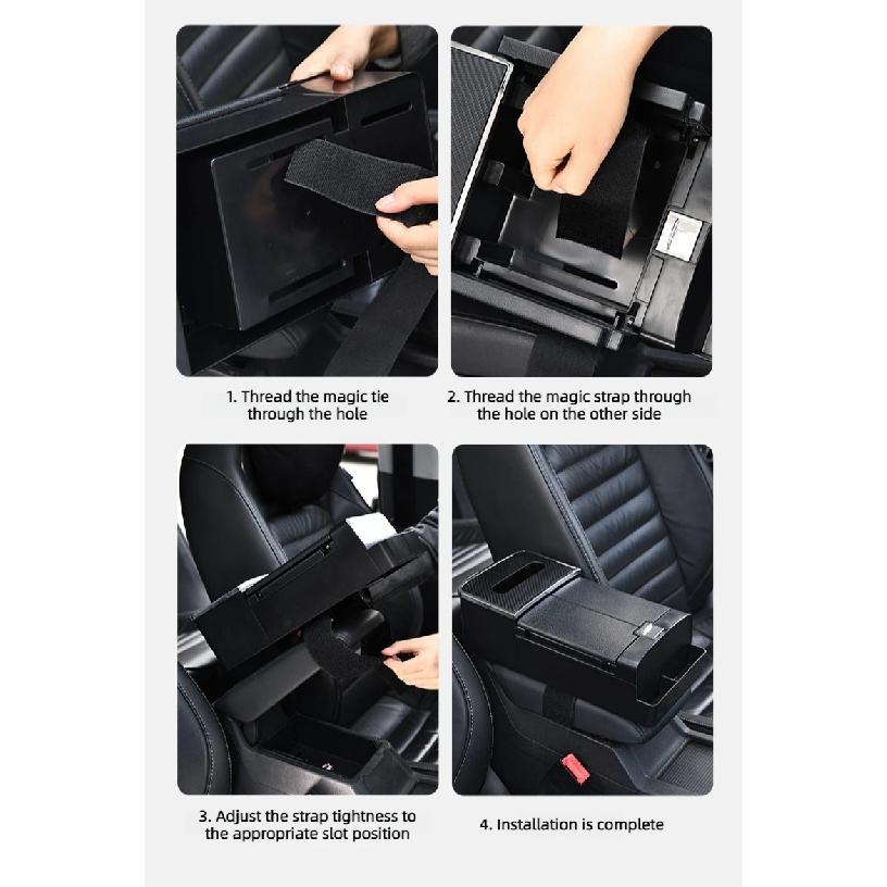 Wear Resistant Car Armrest Holder Easy To Install One-click Opening Car Armrest Storage Box with Cup Holder