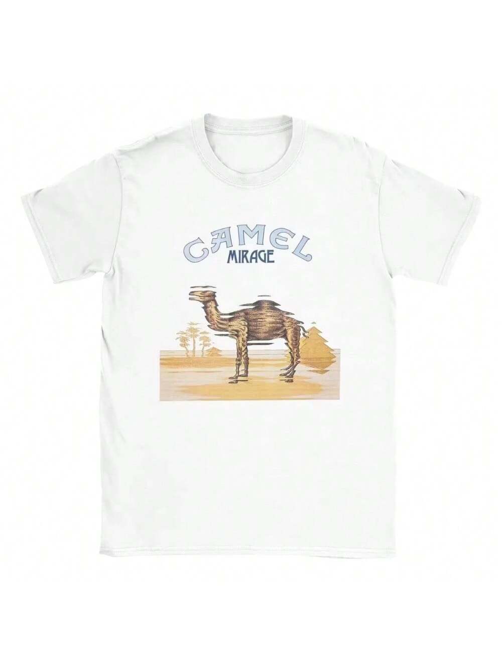 

Ретро Автомобіль Верблюд Сигарети Футболка Вінтаж Бавовняні Топи Футболки Короткий Рукав Повсякденний Вуличний Одяг Чоловічий Жіночий Вільний Одяг Хараджуку M чорний