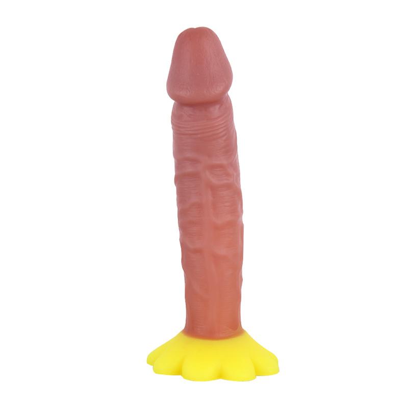 Small Obscene Stick Female New Unique Chrysanthemum Chassis Double Layer Silicone Small Penis Simulation Mini Penis