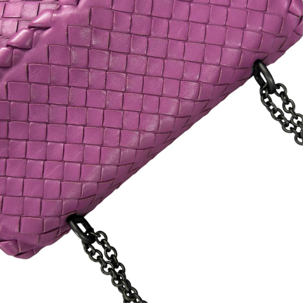 BOTTEGAVENETA INTRECCIATO OLYMPIA Shoulder Bag purple Women used