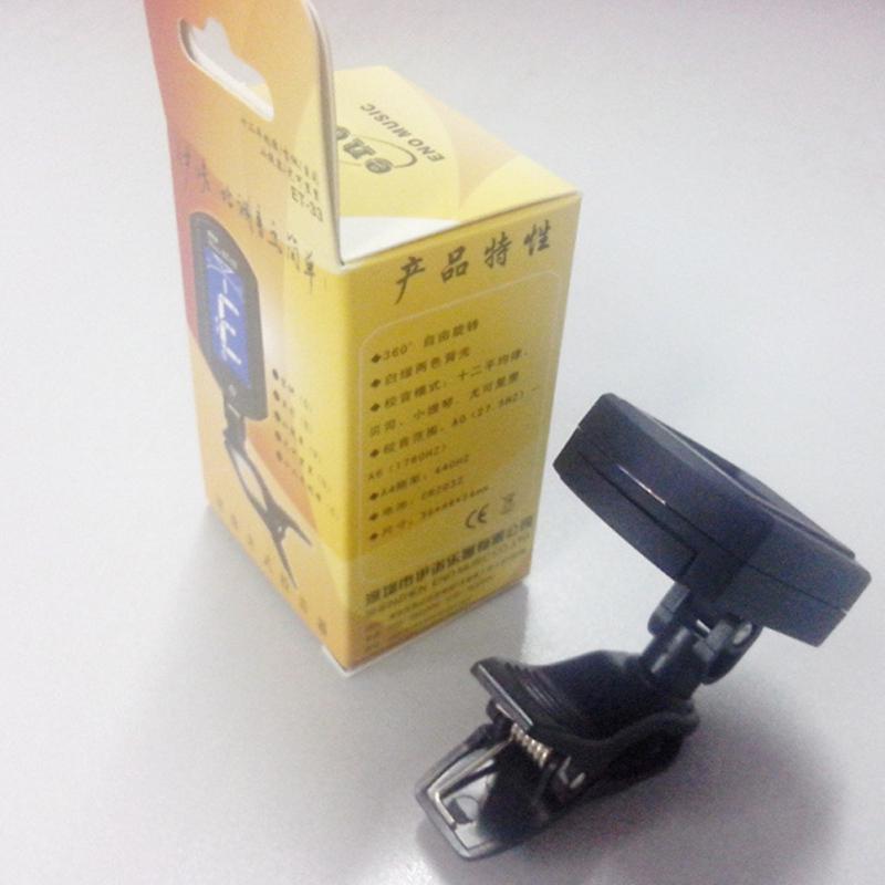ENO ET-33 Mini tuner pentru chitară cu clips LCD digital cromatic chitară bas vioară ukulele bas cromatic