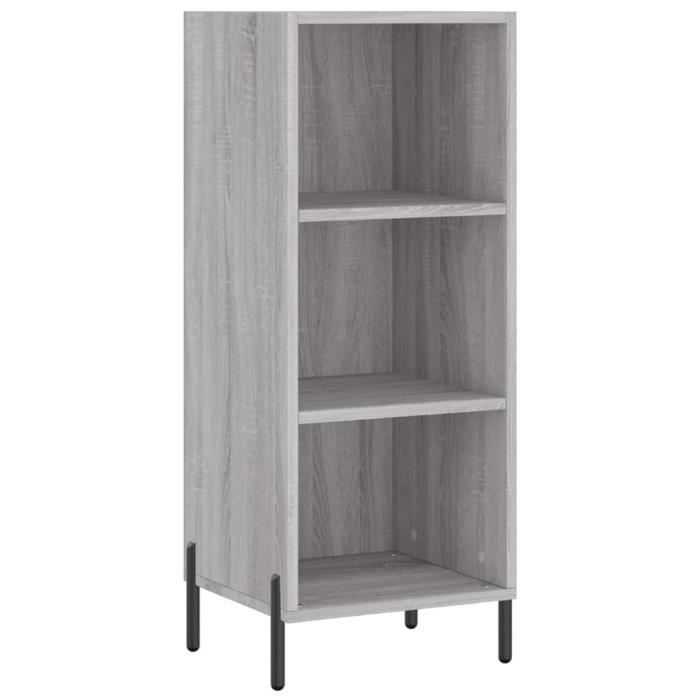 VidaXL Buffet Sonoma Grey 34.5x32.5x90 Cm Engineered Wood 828746