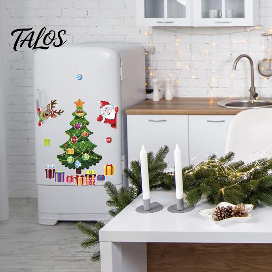 Durable Magnetic Ornaments Christmas Fridge Magnets, Soft Santa & Tree Stickers, Reusable Decorative Metal Surface Magnets Holiday Magnet for