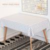 Waterproof and Oil-proof Solid Color PVC Table Cloth Anti-scalding and Washable Plaid Table Cloth Simple Rectangular Round Table Cover Cloth