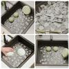 2PCS Silicone Sink Ergonomic Kitchen Drain Mat Airflows Designs Space Saving Rollable Sink Pad for Dish Drying