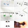 Korean Butterfly & Bowknot Cat's Eye Earrings with Pearl Studs