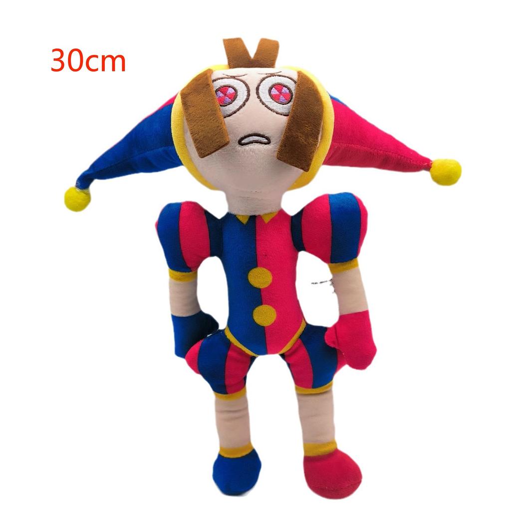 New Magical Digital Circus Plush Doll Purple Rabbit Tooth Monster Host Clown Anime Peripheral Doll Suitable For Children Gifts.